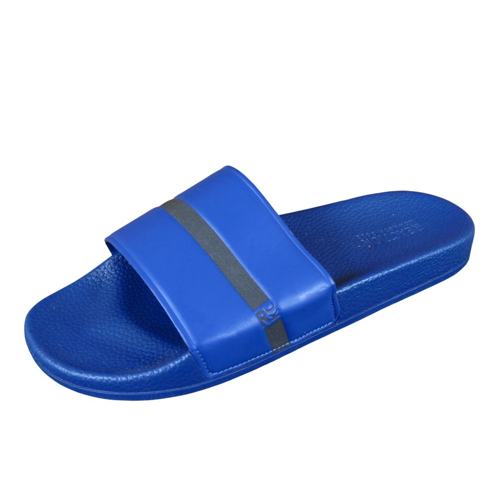 Kenneth Cole Reaction Screen Print 2.0 Mens Slide Sandals Size 13 Casual Blue